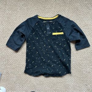 OshKosh - Genuine Kids, Black w/ Lightning Boots, Half Sleeve, Like New, Size 4T